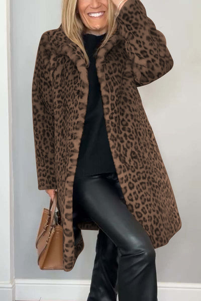 Damenmode Leopard-Kragen