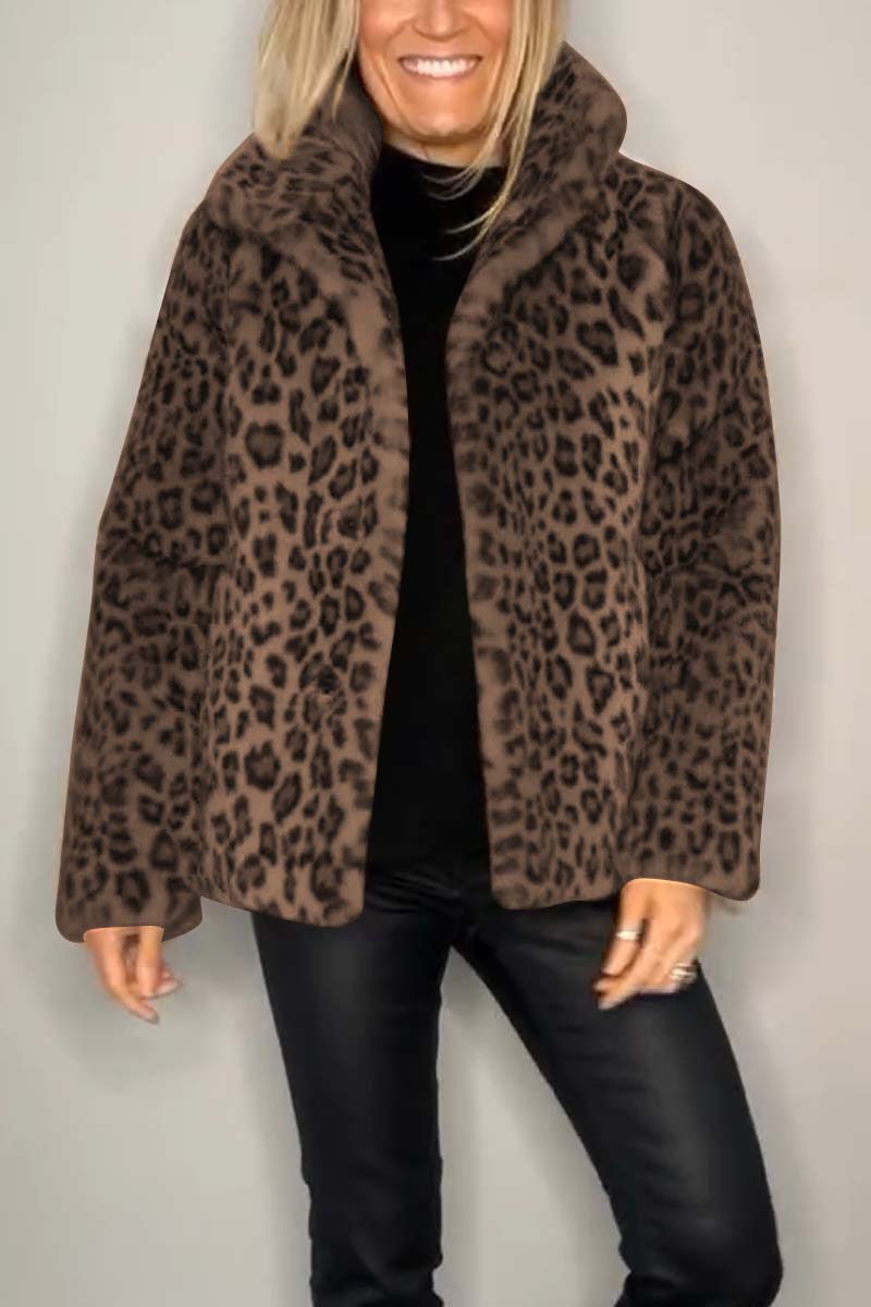 Damenmode Leopard-Kragen