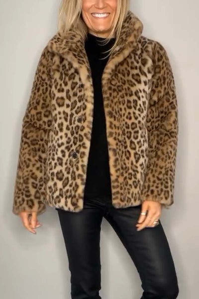 Damenmode Leopard-Kragen