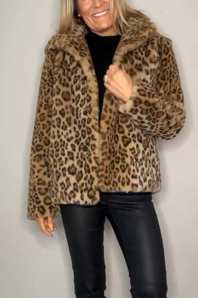 Damenmode Leopard-Kragen