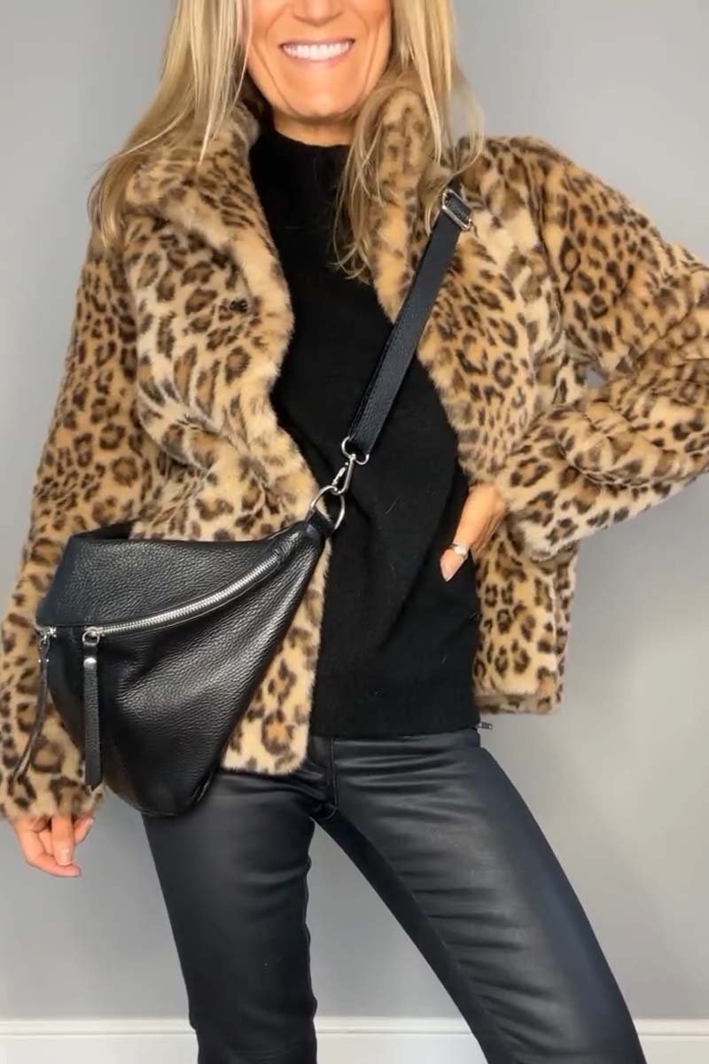 Damenmode Leopard-Kragen