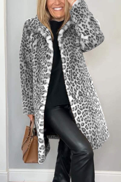 Damenmode Leopard-Kragen