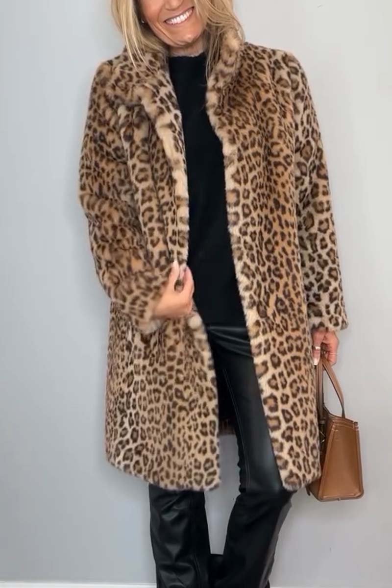 Damenmode Leopard-Kragen