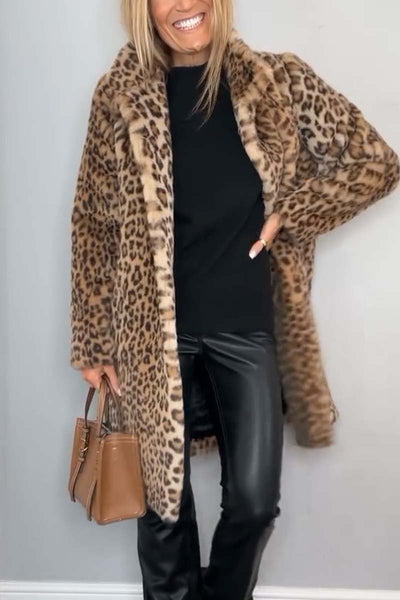 Damenmode Leopard-Kragen