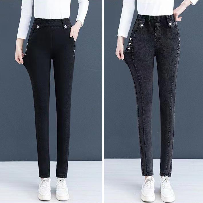 SKINNY-JEANS MIT GUMMIZUG